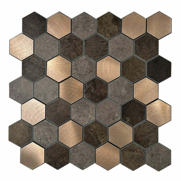 Hexagon Koper met V groef
